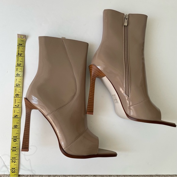 BNIB - AZALEA WANG Peep Toe Boots - Size US 8.5 - Picture 12 of 14